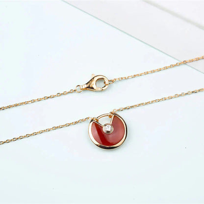 [Rosla]AMULETTE GOLD CARNELIAN ONYX NECKLACE