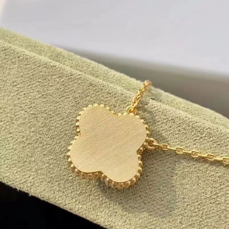 [Rosla]CLOVER 15MM DIAMOND TURQUOISE NECKLACE