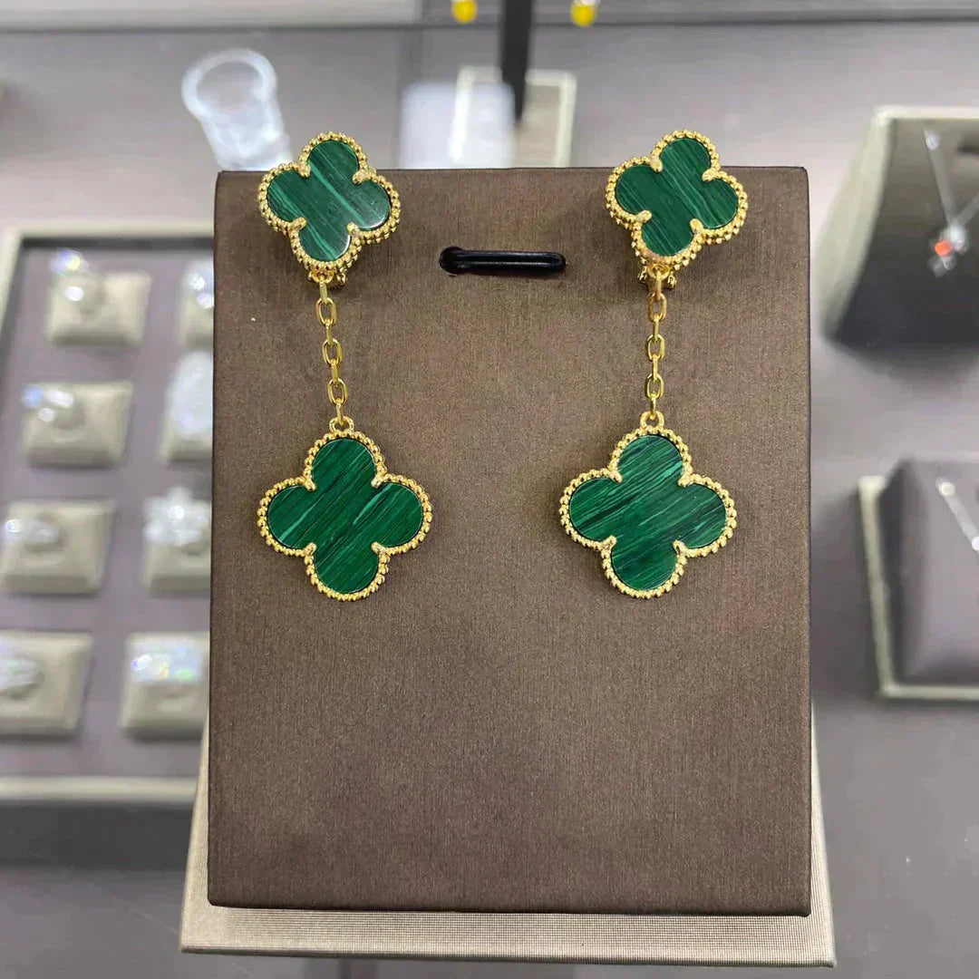 [Rosla]CLOVER 2 MOTIFS  EARRINGS (MULTIPLE CHOICESC