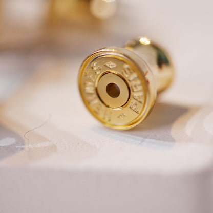 [Rosla]MINI POP H GOLD EARRINGS GREY