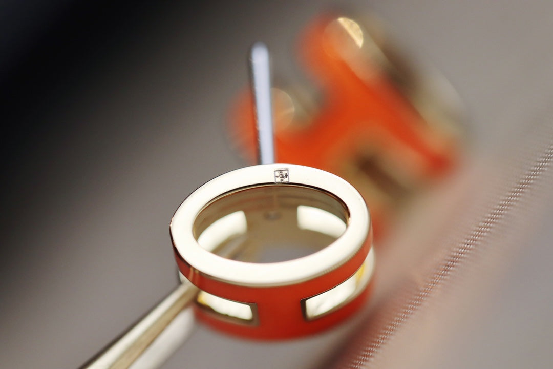 [Rosla]MINI POP H EARRINGS ORANGE