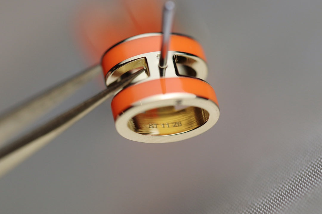 [Rosla]MINI POP H EARRINGS ORANGE