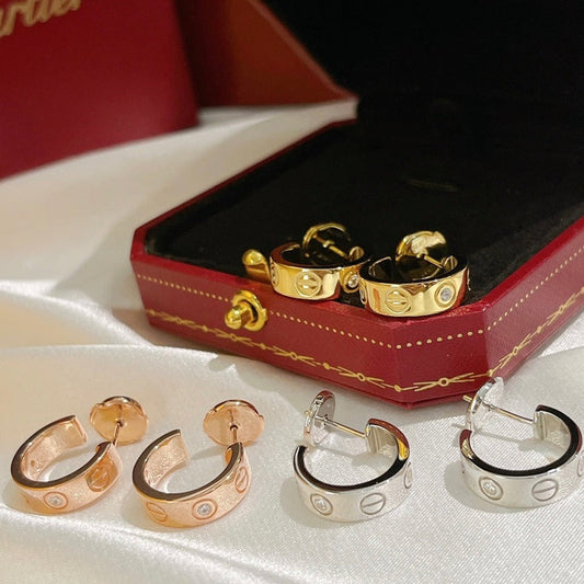 [Rosla]LOVE EARRINGS 5.7MM 2 DIAMONDS