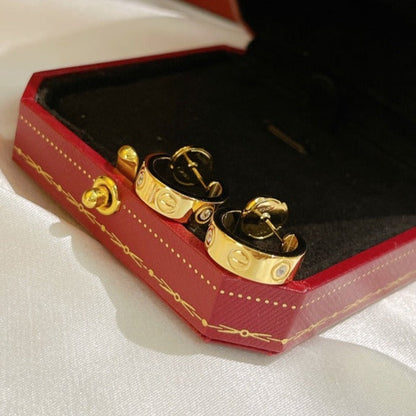 [Rosla]LOVE EARRINGS 5.7MM 2 DIAMONDS