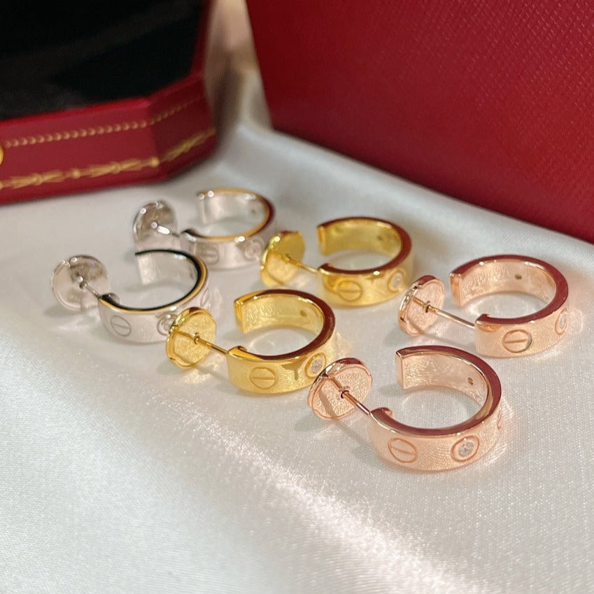 [Rosla]LOVE EARRINGS 5.7MM 2 DIAMONDS