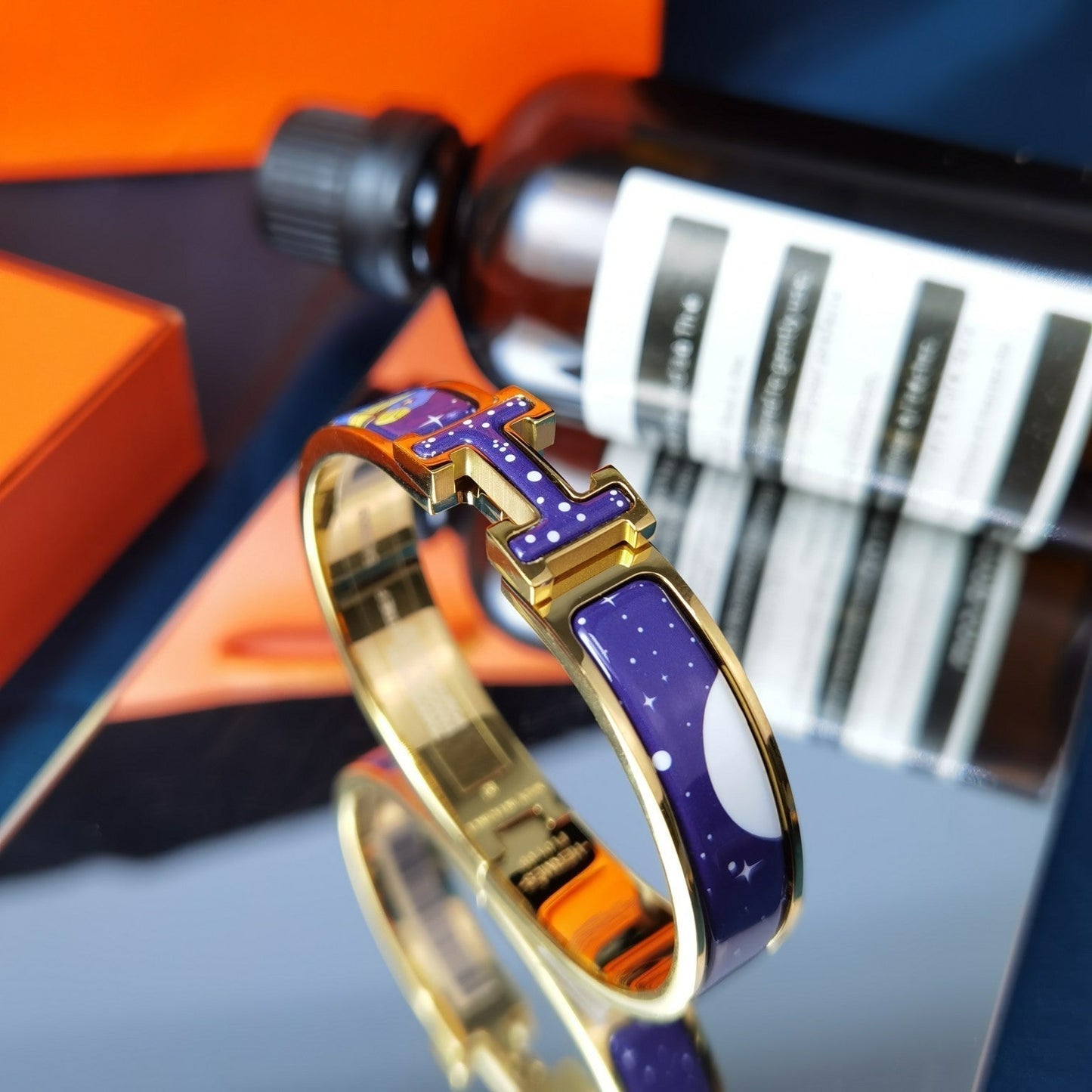 [Rosla]H STAR AND MOON BRACELET 12MM