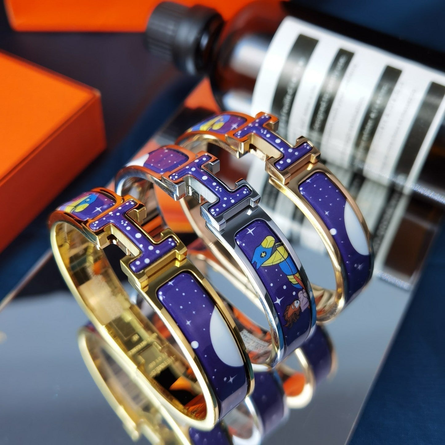 [Rosla]H STAR AND MOON BRACELET 12MM