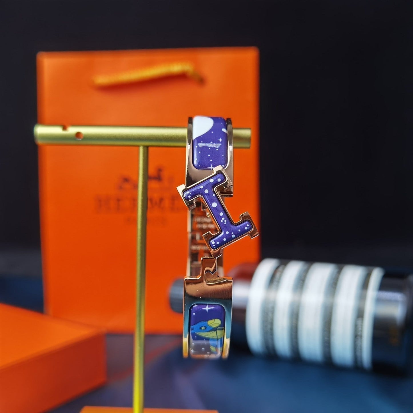 [Rosla]H STAR AND MOON BRACELET 12MM