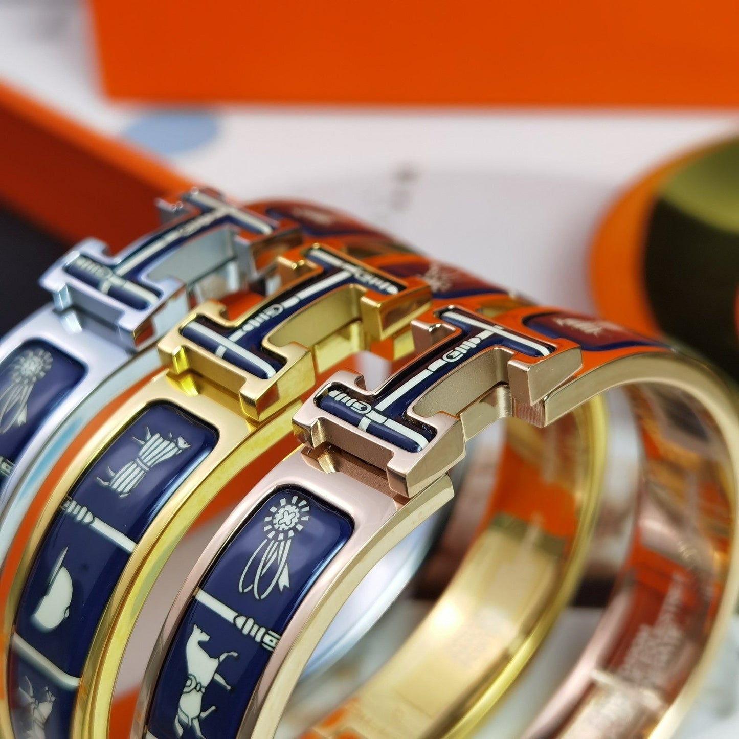 [Rosla]H COUVERTURES DARK BLUE BRACELET