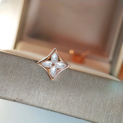 [Rosla]STAR MOP PINK GOLD EARRINGS