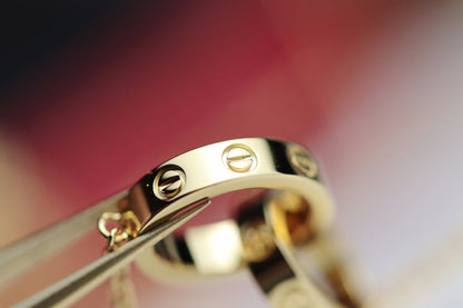 [Rosla]LOVE NECKLACE DOUBLE RING GOLD