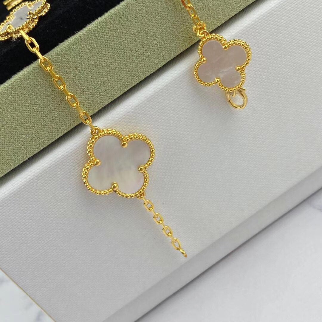[Rosla]MAGIC CLOVER MOP GOLD BRACELET 5 MOTIFS