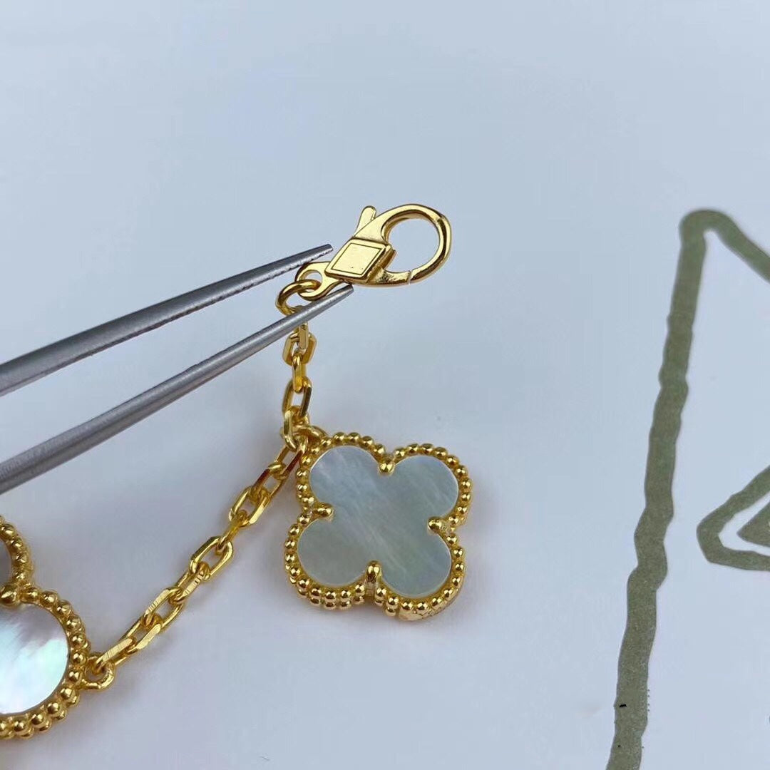 [Rosla]MAGIC CLOVER MOP GOLD BRACELET 5 MOTIFS