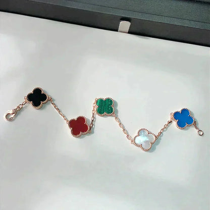 [Rosla]CLOVER 5 MOTIFS MULTICOLOR  BRACELET
