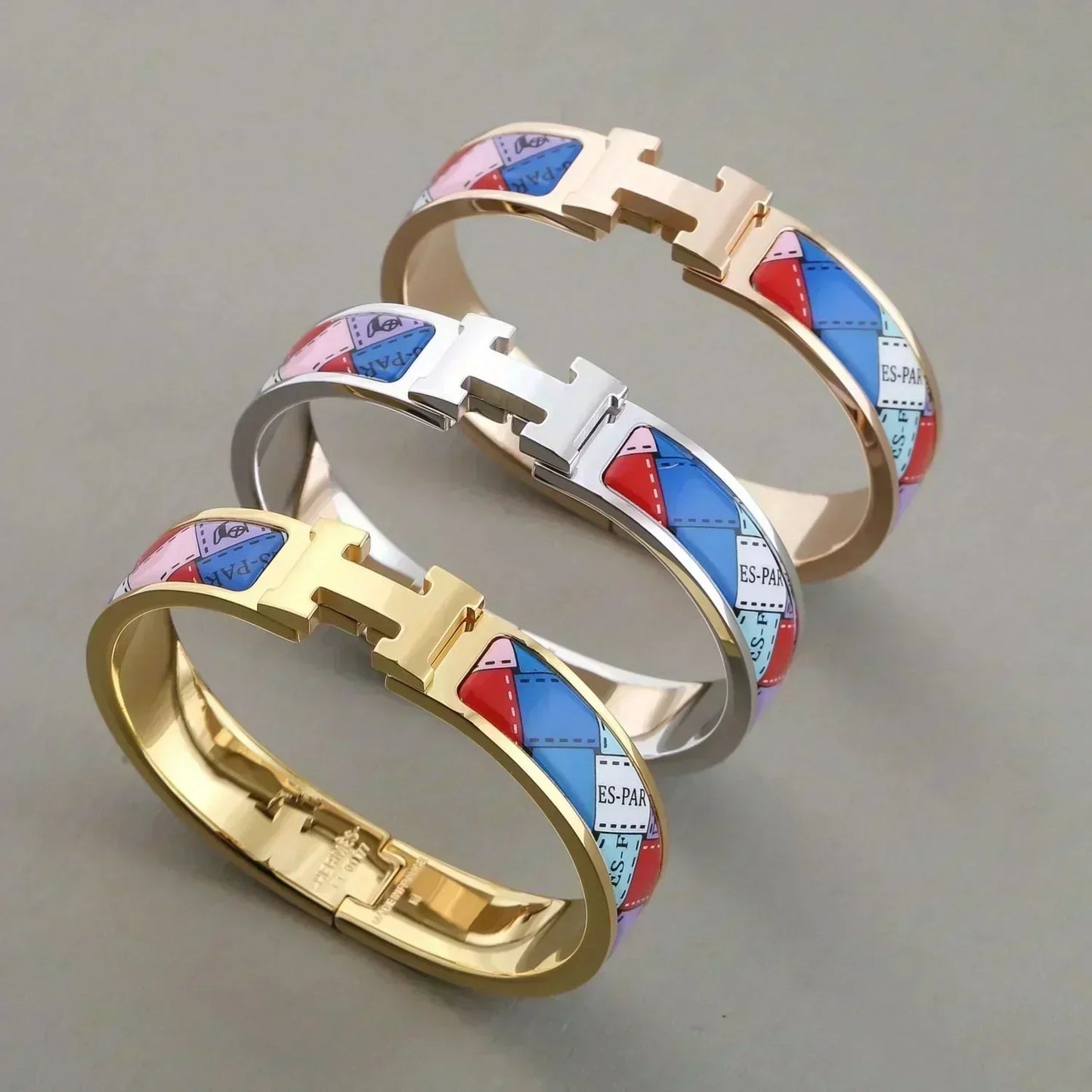 [Rosla]H BRACELET DOTTED BORDER 12MM