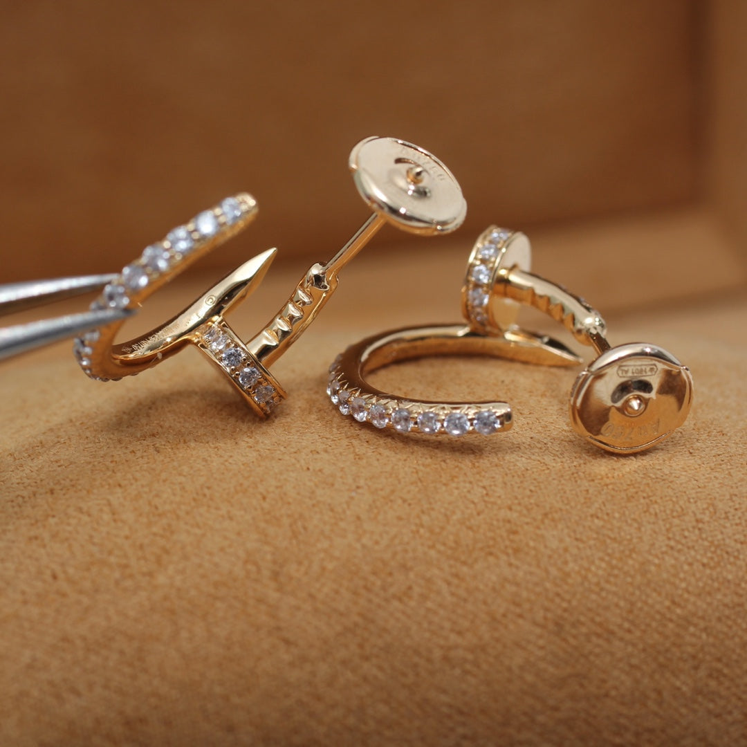 [Rosla]JUSTE EARRINGS 12.75MM PINK GOLD DIAMOND