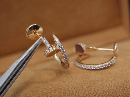 [Rosla]JUSTE EARRINGS 12.75MM PINK GOLD DIAMOND