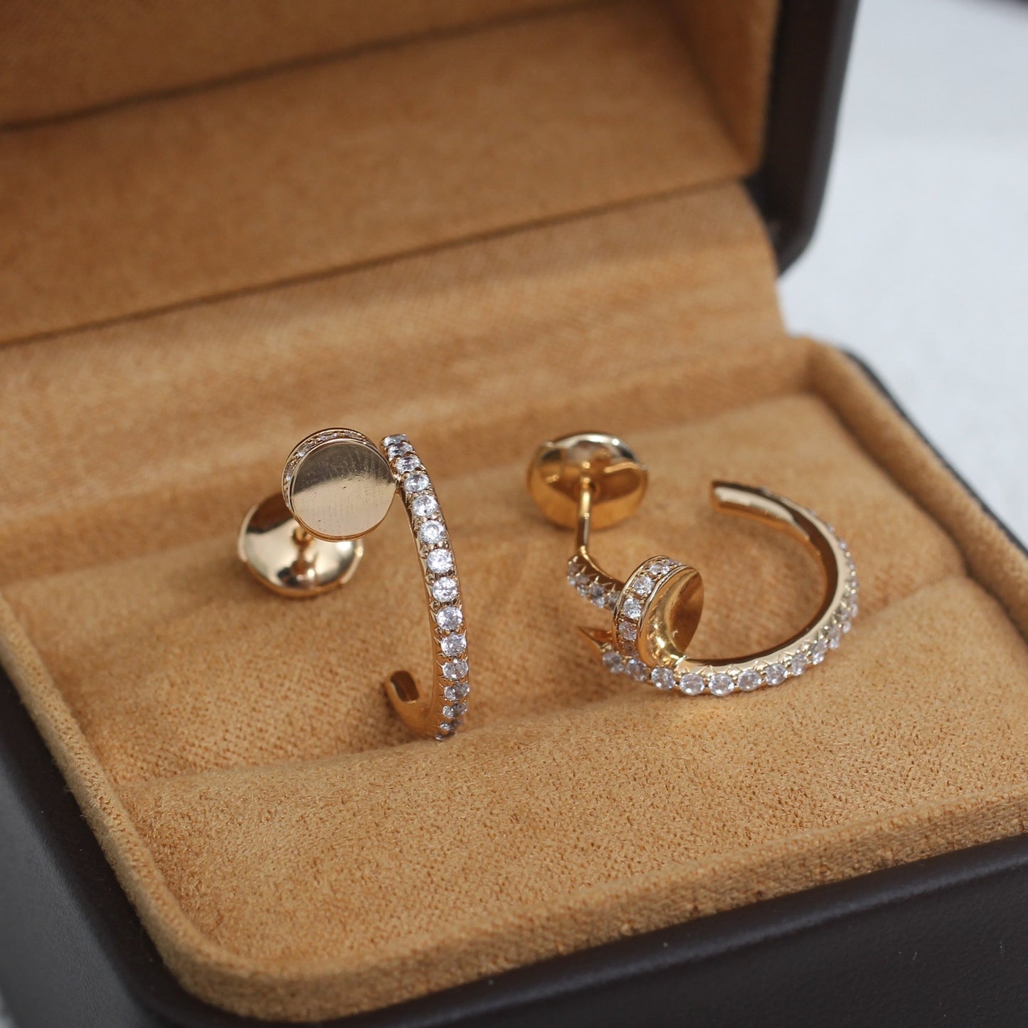 [Rosla]JUSTE EARRINGS 12.75MM PINK GOLD DIAMOND