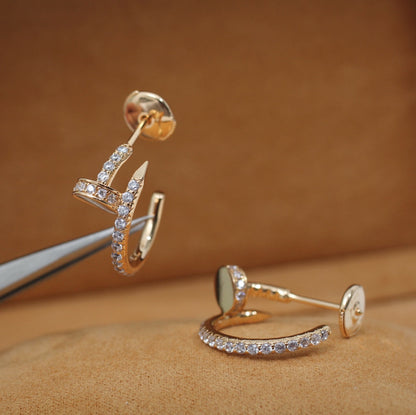 [Rosla]JUSTE EARRINGS 12.75MM PINK GOLD DIAMOND