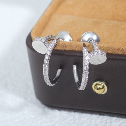 [Rosla]JUSTE EARRINGS 12.75MM SILVER DIAMOND