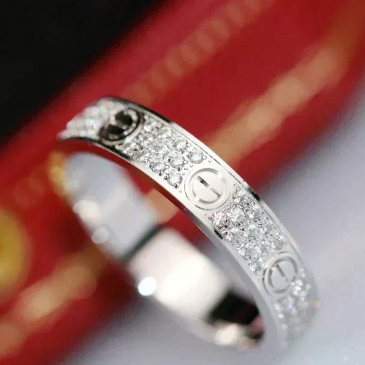 [Rosla]LOVE RING 3.6MM DIAMOND PAVED
