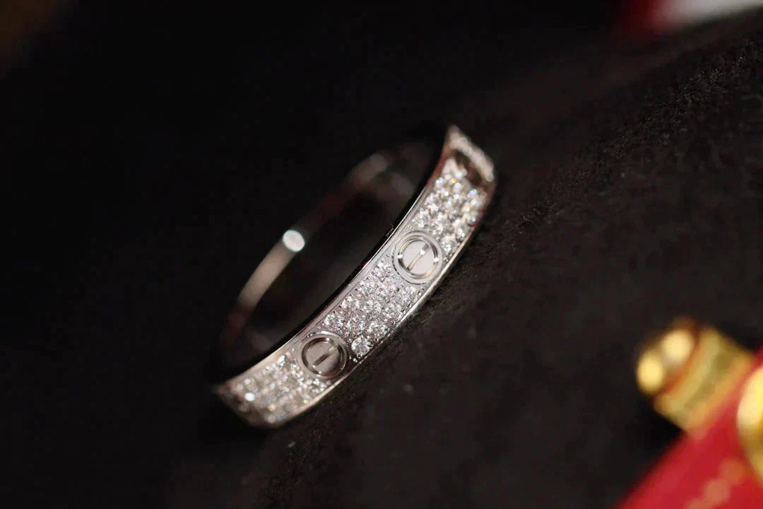 [Rosla]LOVE RING 3.6MM DIAMOND PAVED