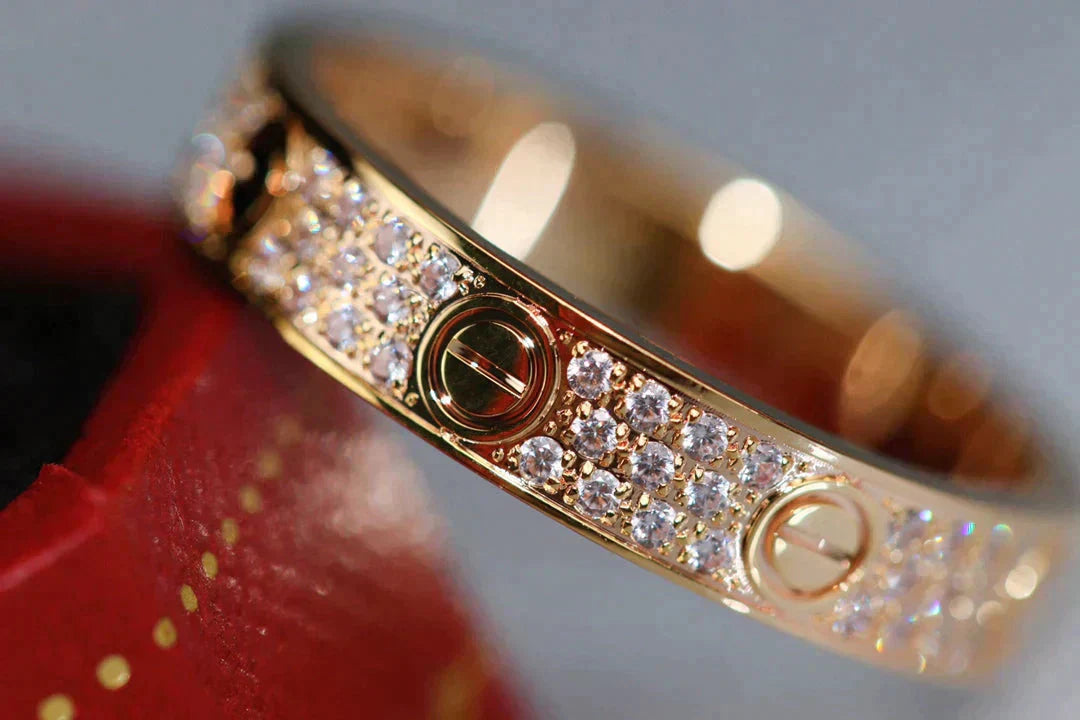 [Rosla]LOVE RING 3.6MM DIAMOND PAVED