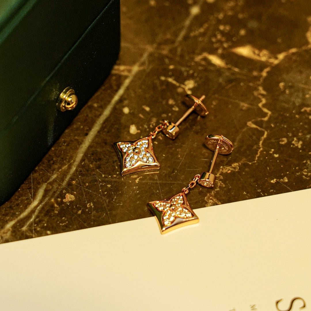 [Rosla]STAR DIAMONDS EARRINGS GOLD