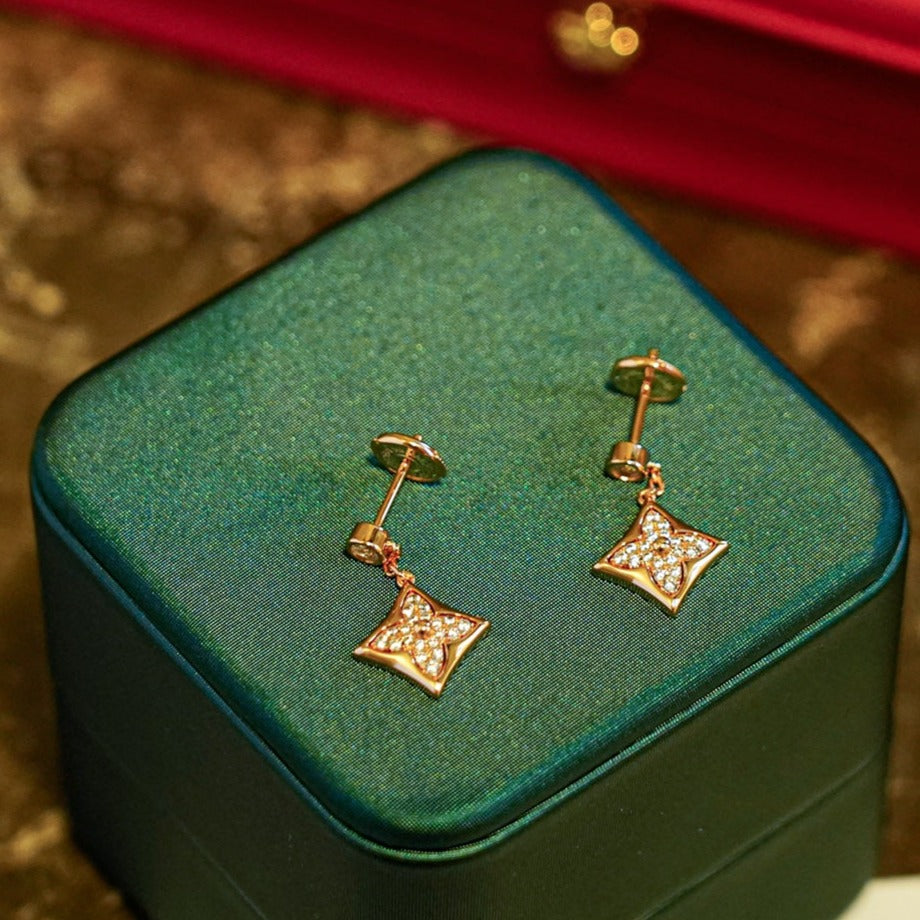 [Rosla]STAR DIAMONDS EARRINGS GOLD
