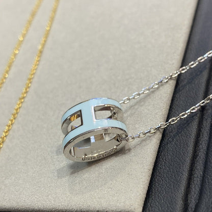 [Rosla]POP H LIGHT BLUE NECKLACE