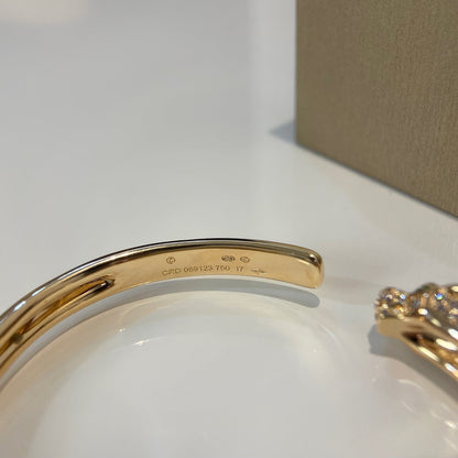 [Rosla]PANTHERE GOLD DIAMOND OPEN BRACELET