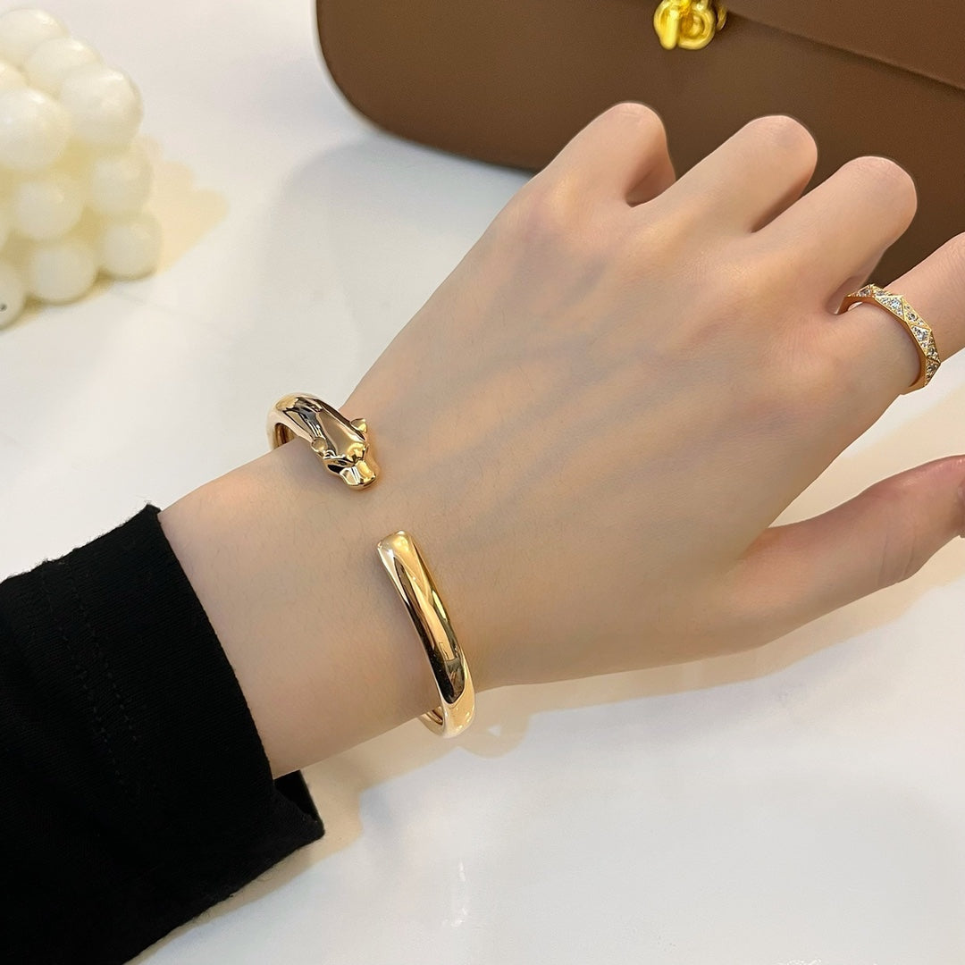 [Rosla]PANTHERE GOLD OPEN BRACELET