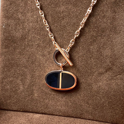 [Rosla]CHAINE VERSO BLACK CERAMIC NECKLACE