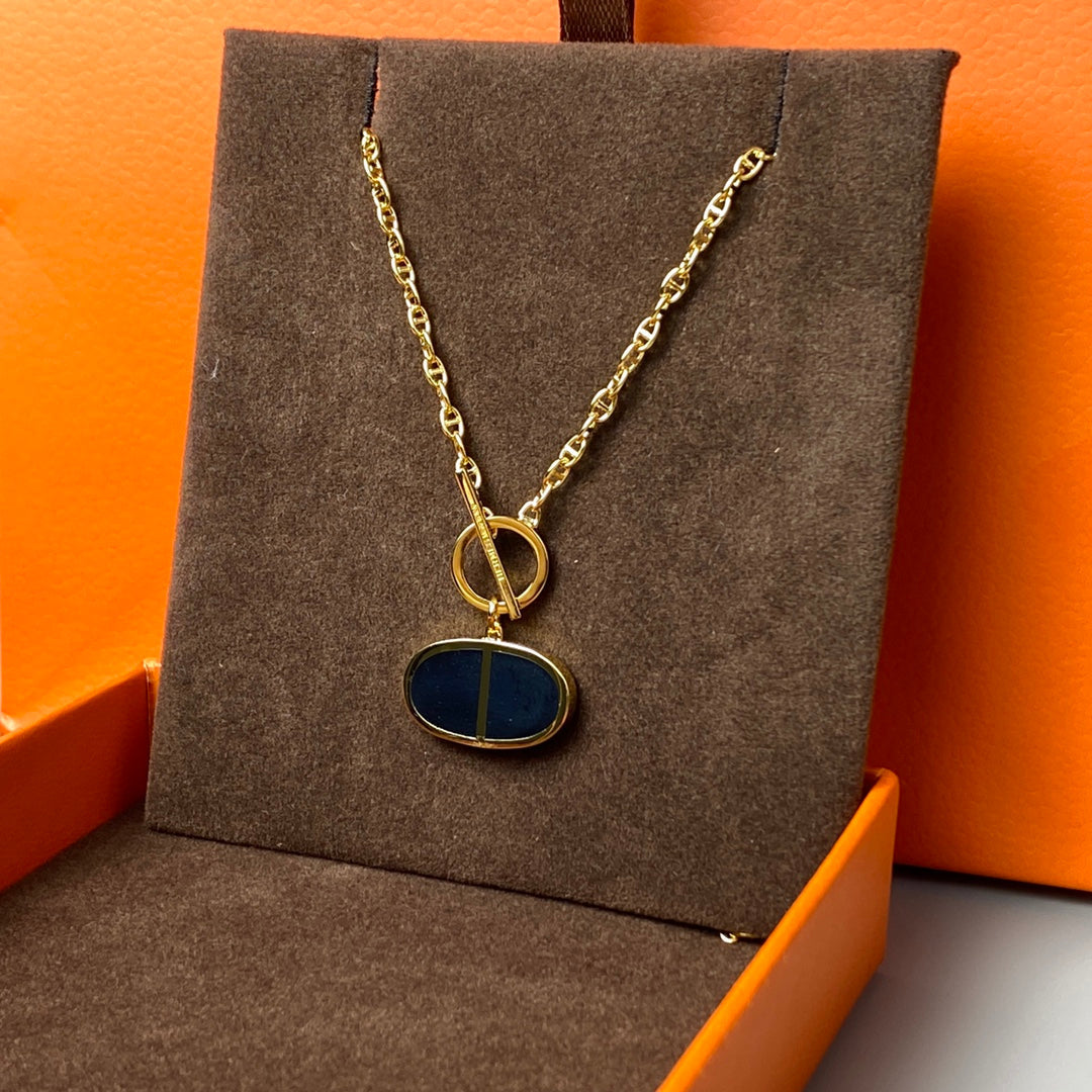 [Rosla]CHAINE VERSO BLACK CERAMIC NECKLACE