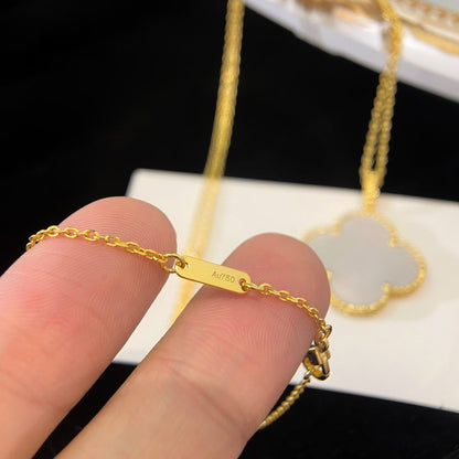 [Rosla]CLOVER 25MM MOP LARGE PENDANT NECKLACE