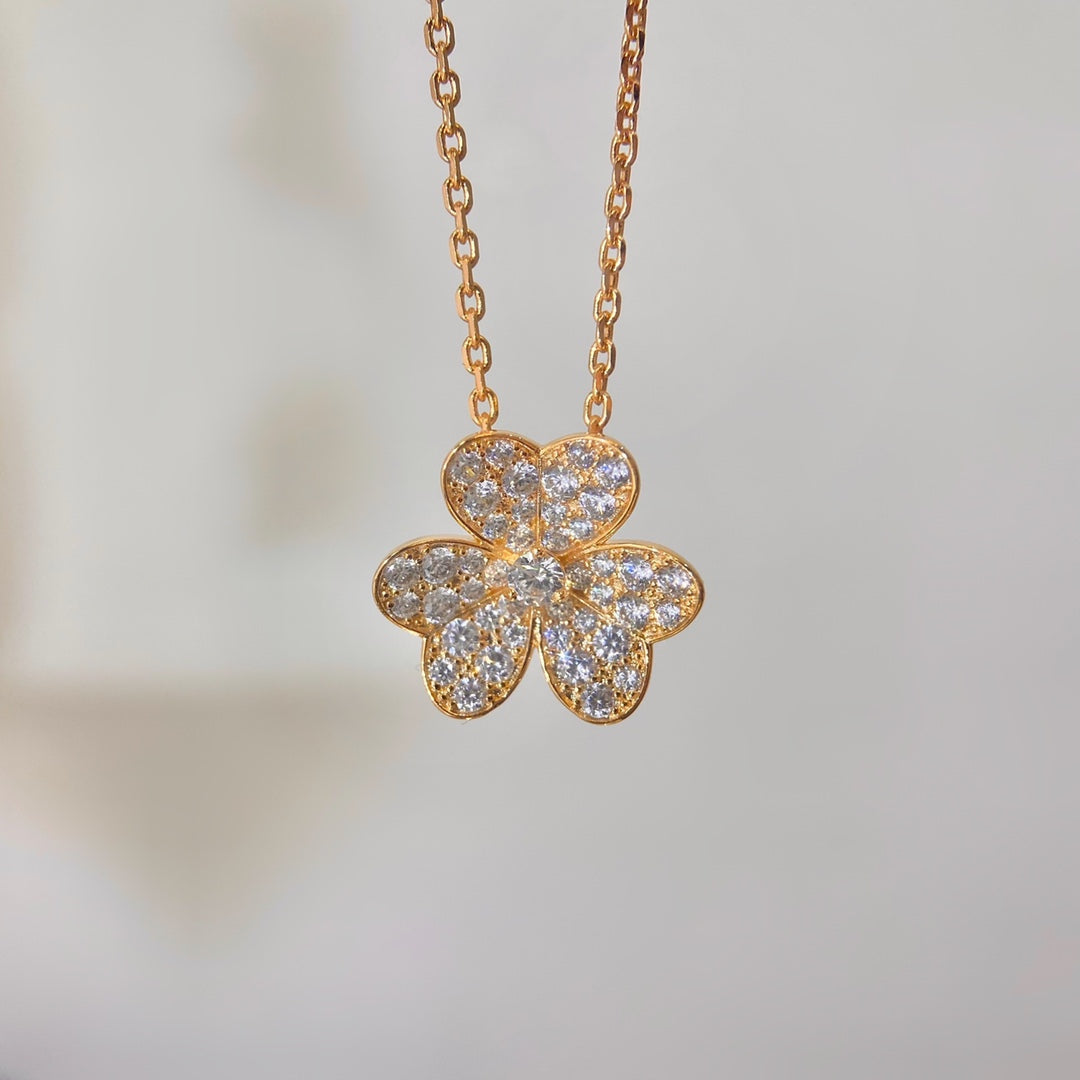 [Rosla]FLOWER DIAMOND NECKLACE