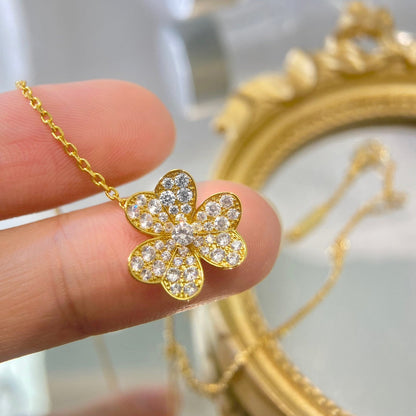 [Rosla]FLOWER DIAMOND NECKLACE