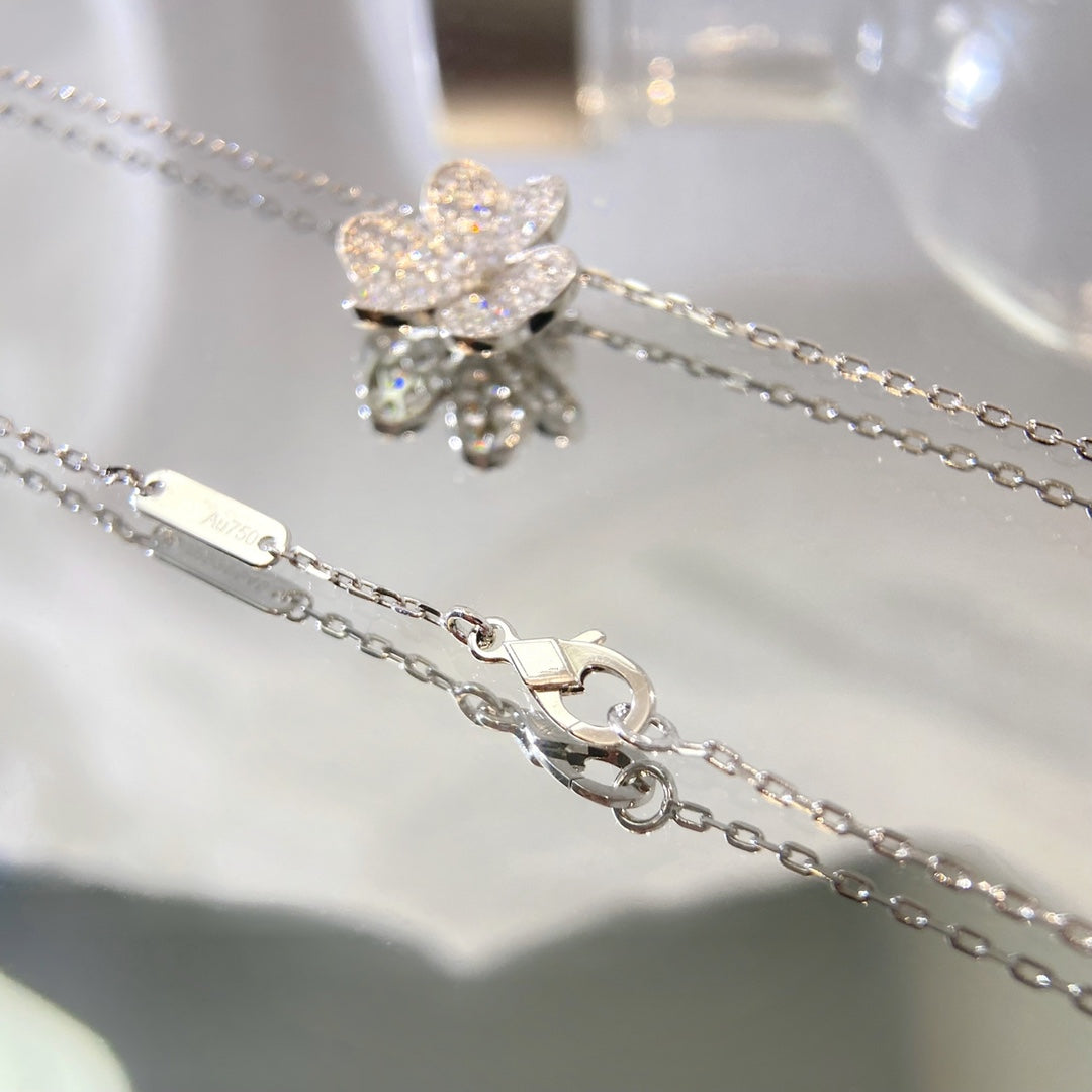 [Rosla]FLOWER DIAMOND NECKLACE