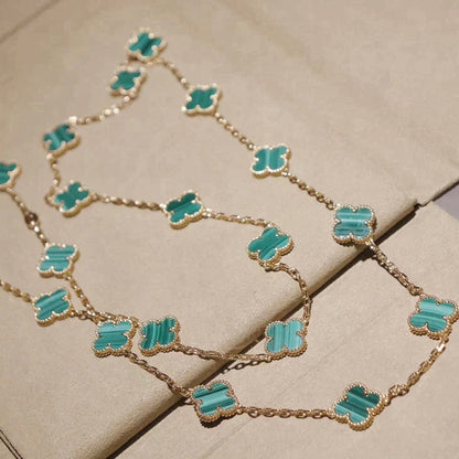 [Rosla]CLOVER 20 MOTIFS MALACHITE GOLD