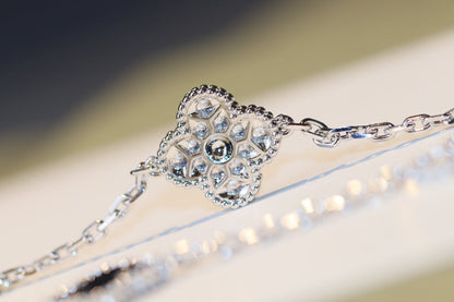 [Rosla]CLOVER 20 MOTIFS ONYX DIAMOND SILVER