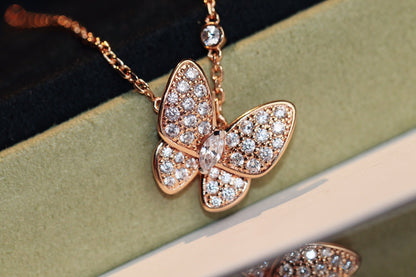 [Rosla]BUTTERFLY DIAMOND NECKLACE