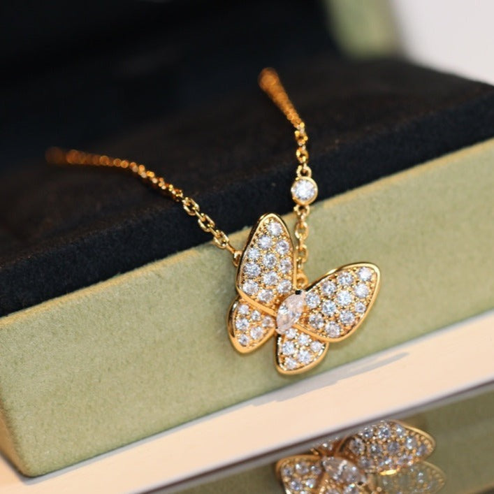 [Rosla]BUTTERFLY DIAMOND NECKLACE