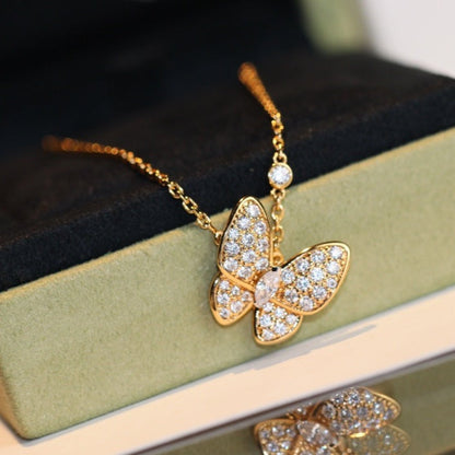 [Rosla]BUTTERFLY DIAMOND NECKLACE