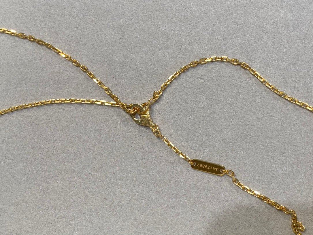 [Rosla]CLOVER 25MM NECKLACE GOLD CARNELIAN