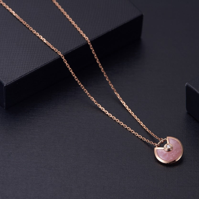 [Rosla]AMULETTE ROSE GOLD PINK MOP NECKLACE