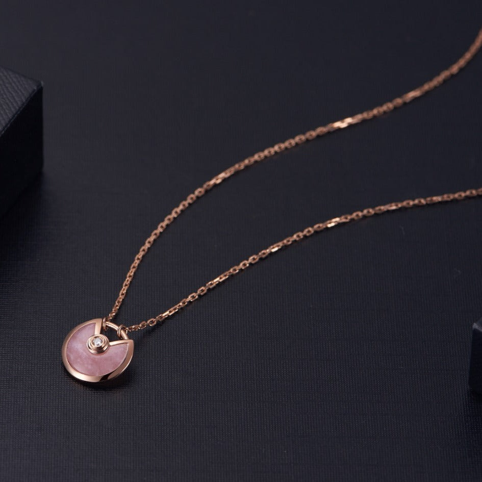 [Rosla]AMULETTE ROSE GOLD PINK MOP NECKLACE