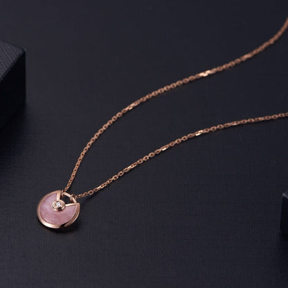 [Rosla]AMULETTE ROSE GOLD PINK MOP NECKLACE