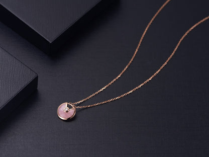 [Rosla]AMULETTE ROSE GOLD PINK MOP NECKLACE