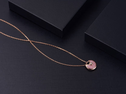 [Rosla]AMULETTE ROSE GOLD PINK MOP NECKLACE