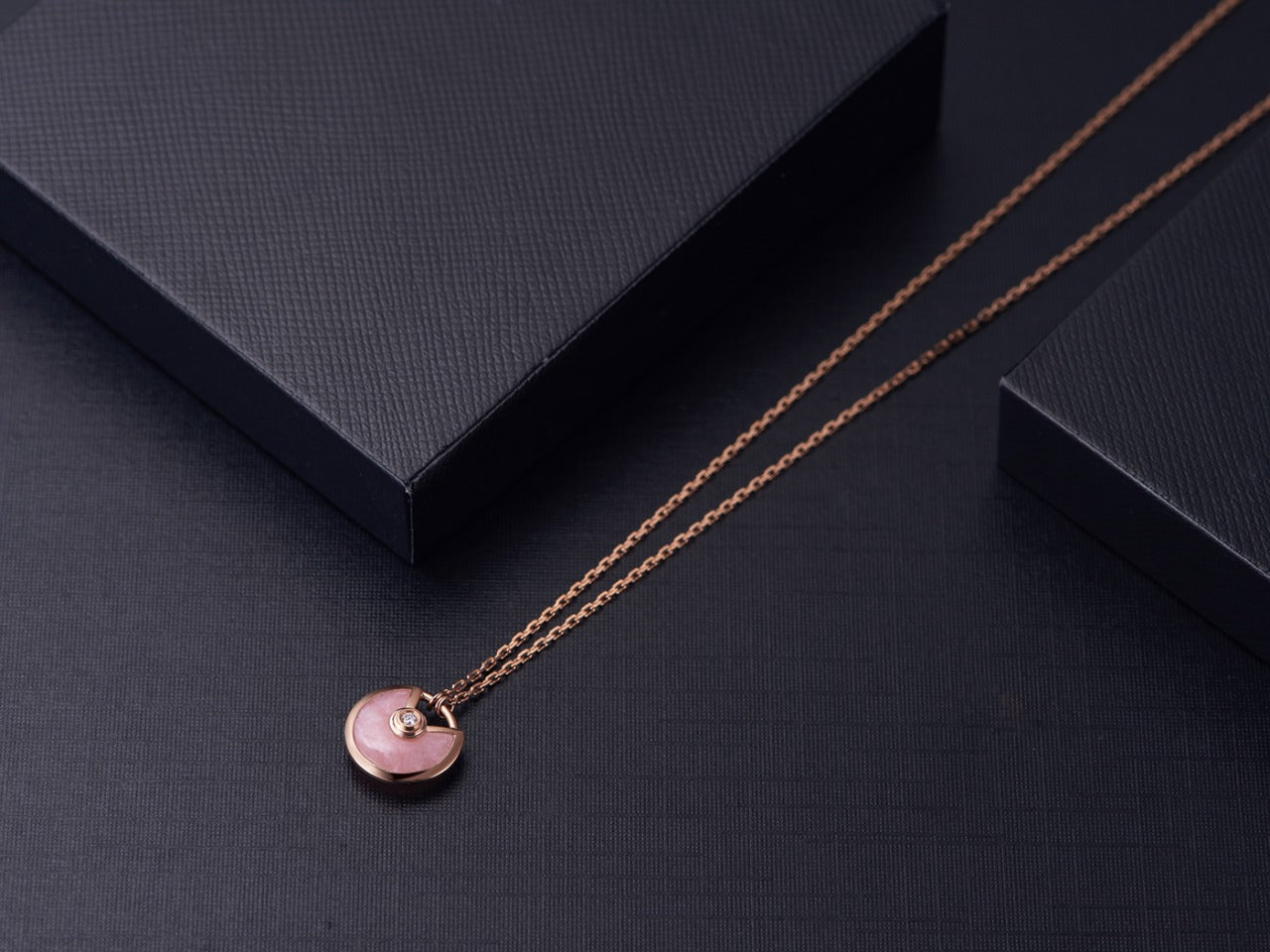[Rosla]AMULETTE ROSE GOLD PINK MOP NECKLACE